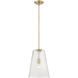 Saben 1 Light 11 inch Vintage Brass Indoor Pendant Ceiling Light
